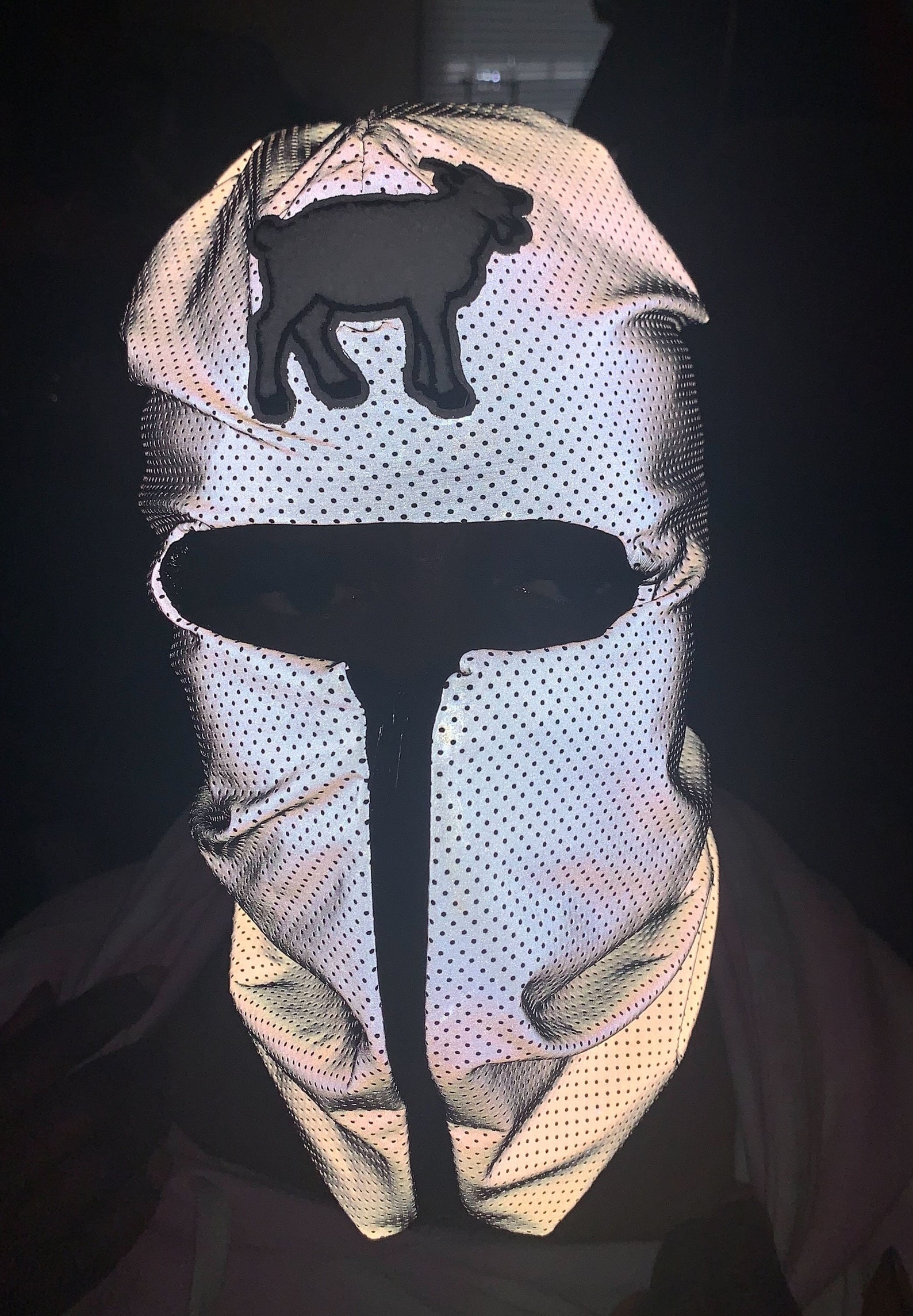 Reflective Zip up Balaclava With White Goat Emblem Ski Mask Etsy