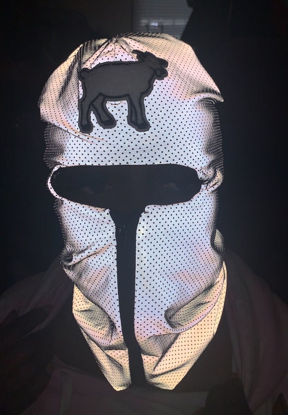Reflective Zip up Balaclava With White Goat Emblem, Ski Mask - Etsy