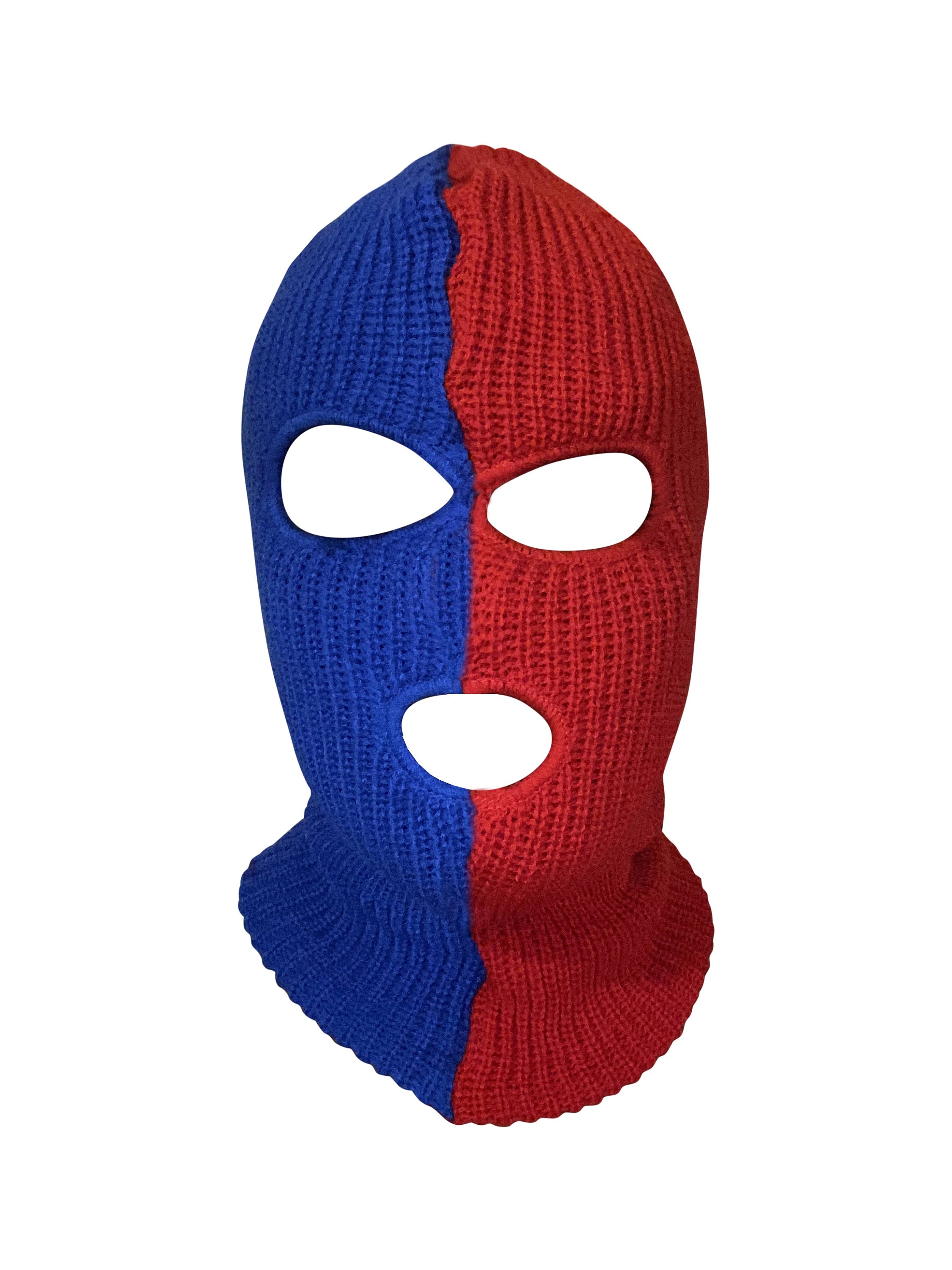 Ski Mask Spiderman Colors 3 Holes Half Red Half Blue Two Tone Etsy