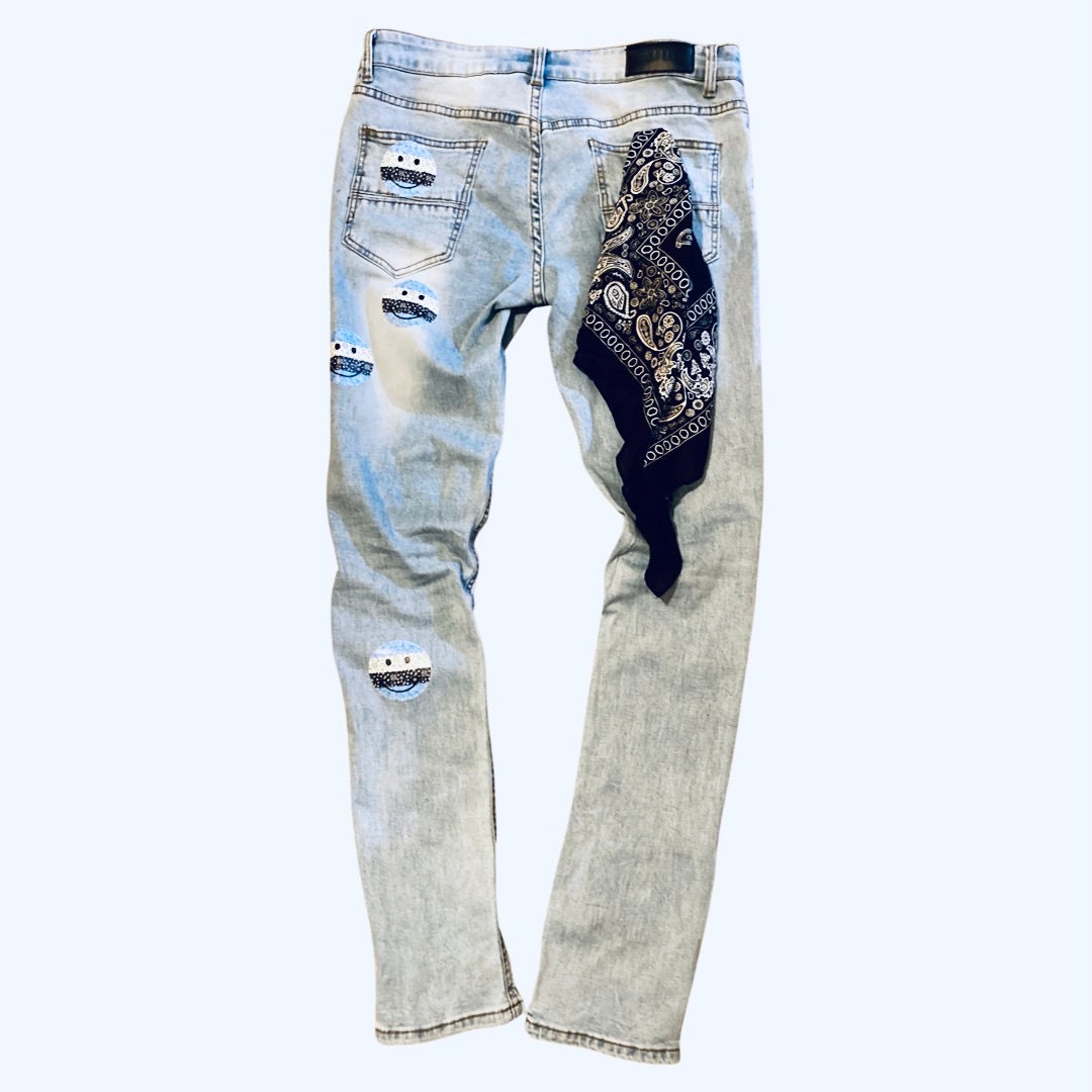 Bandana Smiley face Jeans di Lemonade Millionaires Etsy Italia