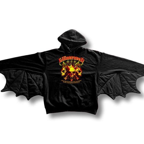 Batwing Sleeve Hoodie - Etsy