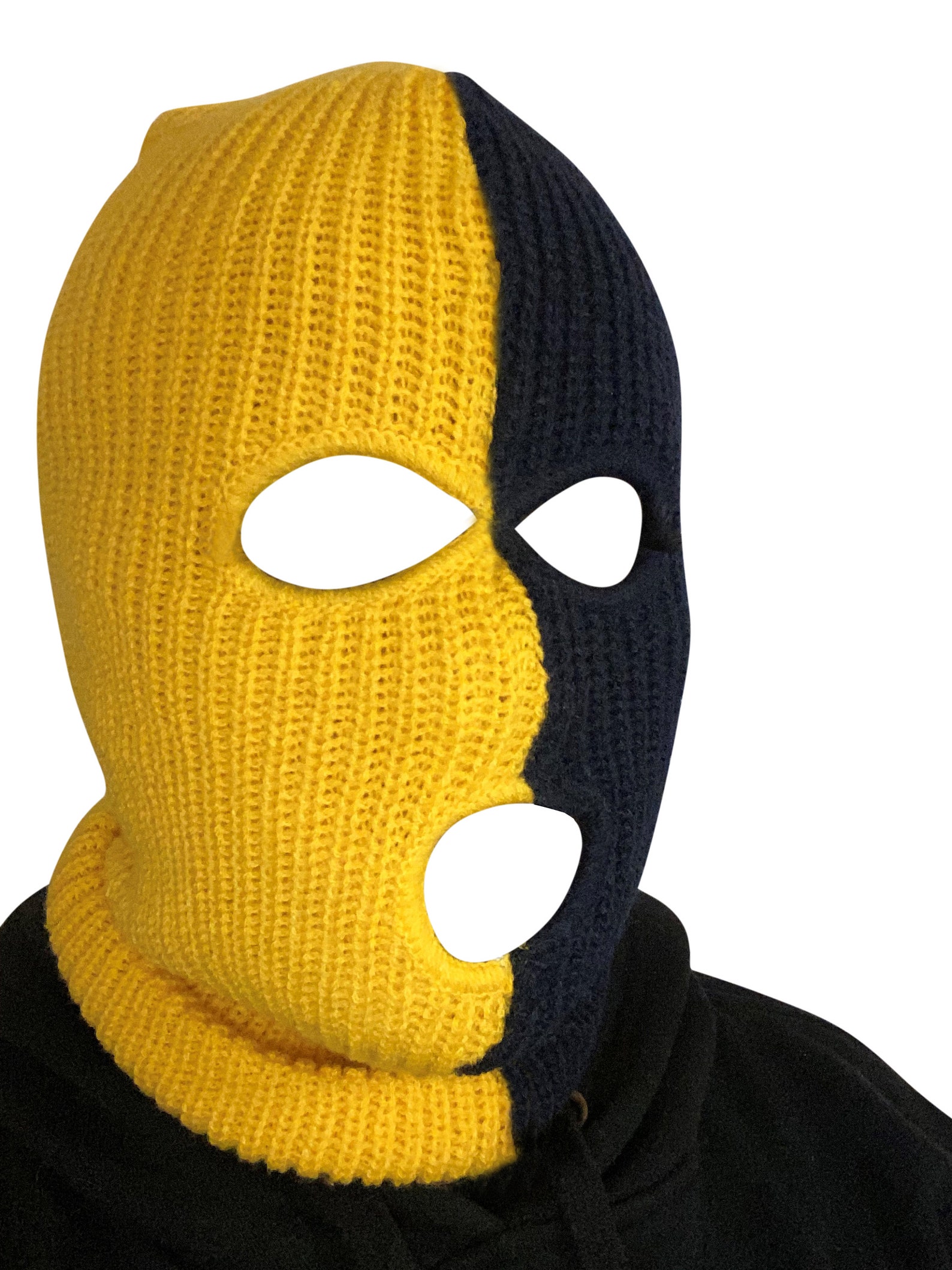 Ski Mask 3 holes yellow and black air jordan 12 colors Etsy