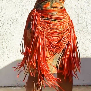Satin String Skirt worn over dresses, leggings, bikinis, jeans