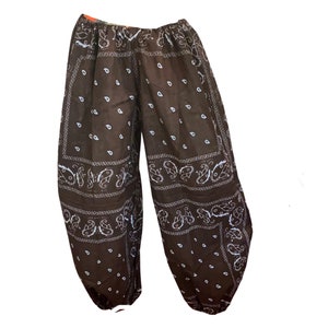 Bandana Scarf Pants Harem Baggy Adjustable Waist - Etsy