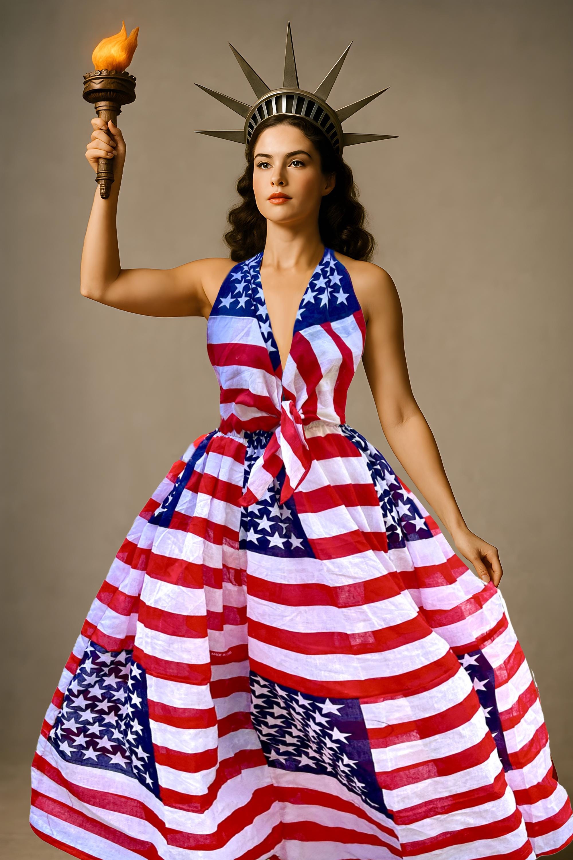 American Flag Maxi Dress - Etsy American Flag Maxi Dress - Etsy