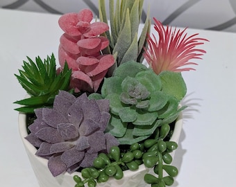 Artificial Succulent vase– Low Maintenance Home Decor