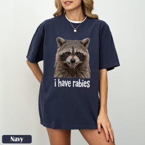 I Have Rabies Raccoon Shirt T-shirt, Grunge Y2k Vintage Shirt, Weird Dark Humor, Unhinged Meme
