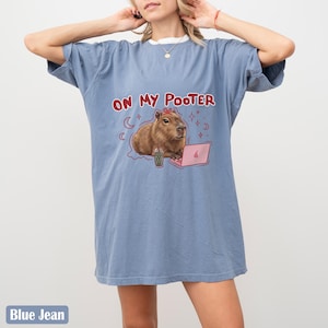 On my pooter, unisex t shirt - meme t shirt, funny t shirt, capybara t shirt,  autism t shirt, work gift, work t shirt