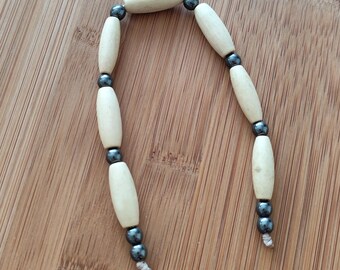 Flip Chotki Wood & Hematite 6 mm – Anti-Stress Beads, Fidget for Hands, Unusual Gift, Vintage Character, Customizable