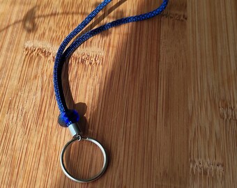 Personalized paracord keychain with glass bead, choice of colors, initials or name, housewarming gift, handmade in Germany