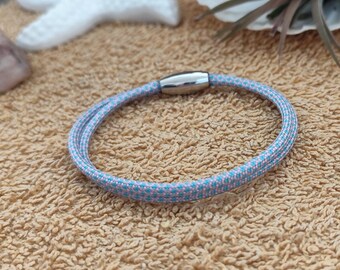 Handmade double-strand paracord bracelet with secure 304 stainless steel magnetic clasp | Nautical design in gift packaging