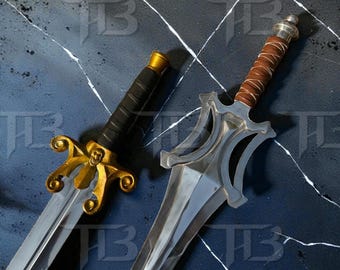 1987 Movie Power Sword Pair – Hand-Forged Carbon Steel Display Props (Takumi Blades)