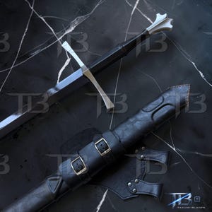 Hand-Forged Viking Longsword – Takumi Blades Carbon Steel Replica – 40" Black Blade Nordic Decor