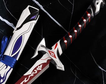 Acheron Katana Prop – 102 cm Vollmetall Takumi Klingen – Honkai Sternenschiene Nichtigkeit Wandkunst