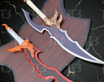 Kasaka's Venom Fang & Knight Killer – Takumi Blades 匠 Artisan Replica – 24" Two-Tone Metal Dagger – Solo Leveling Decor – Shadow Monarch