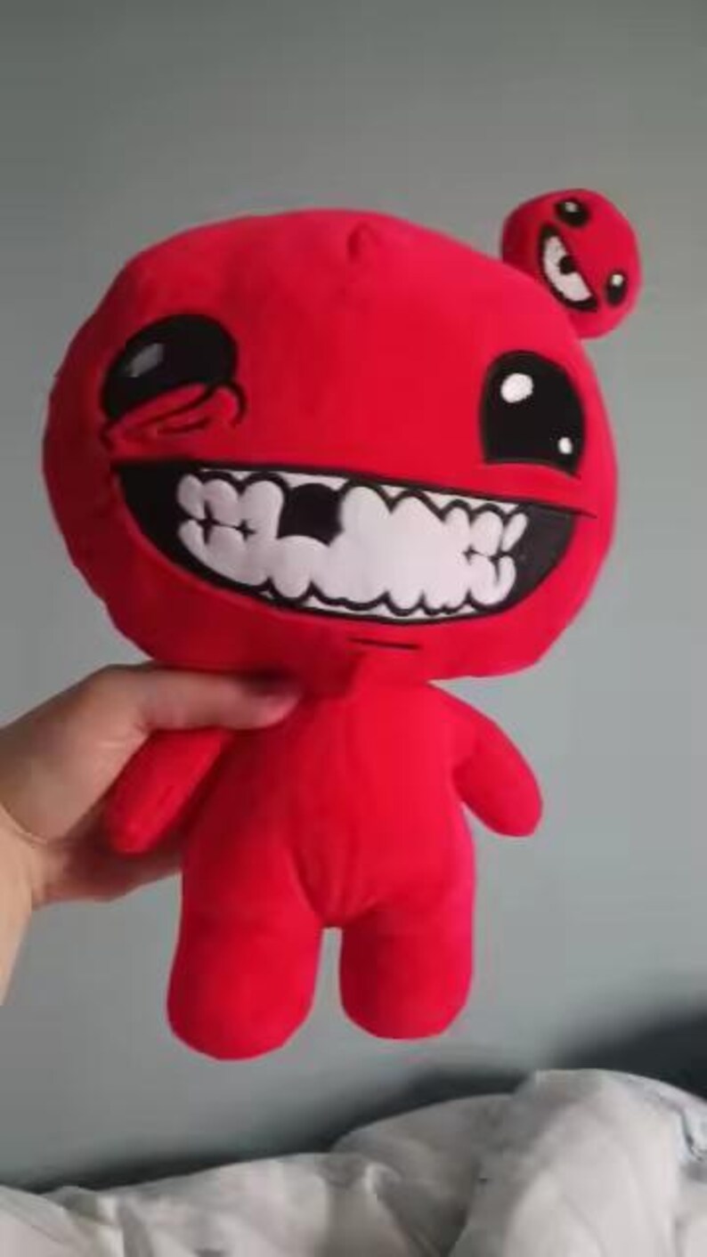 Monster Ricky Plush Red Smiling Monster Plush Toy, Quirky Embroidered Stuffed Animal Doll ...