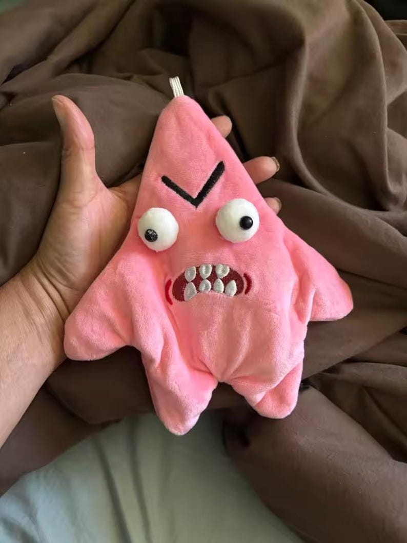 Star Fish Angry Angry Star Plush Toy | Cute Kawaii Cartoon Stuffed Plushie | Soft Funny ...