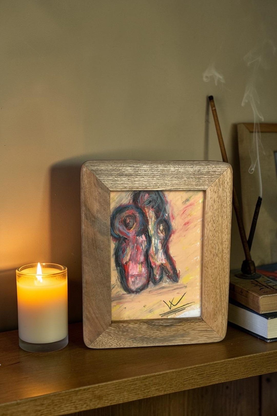 Decorative Frame With Artistic and Abstract Design: Original Abstract ...