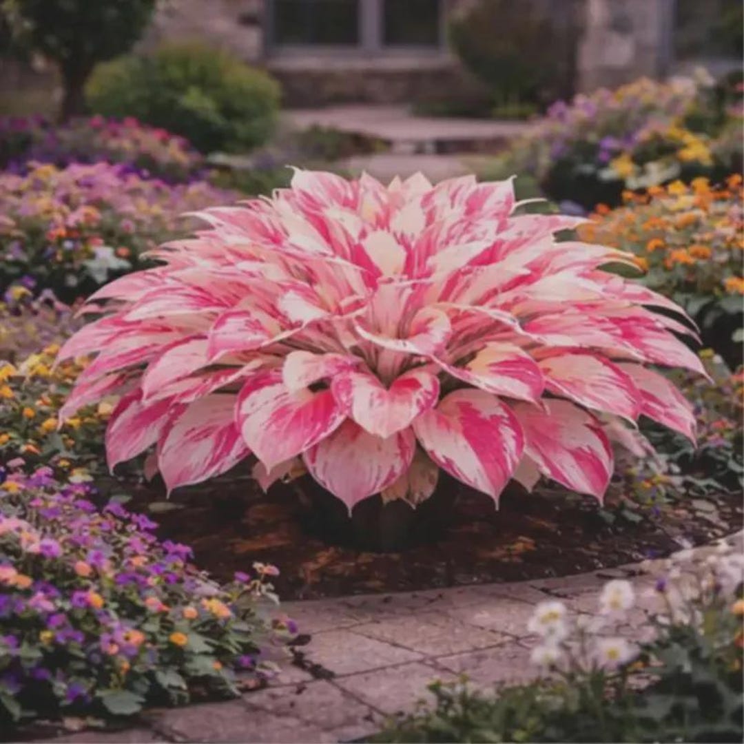 Pretty In Pink Hosta 200+ Pink White Hosta Seeds – Variegated Shade Garden Perennial Plants ...
