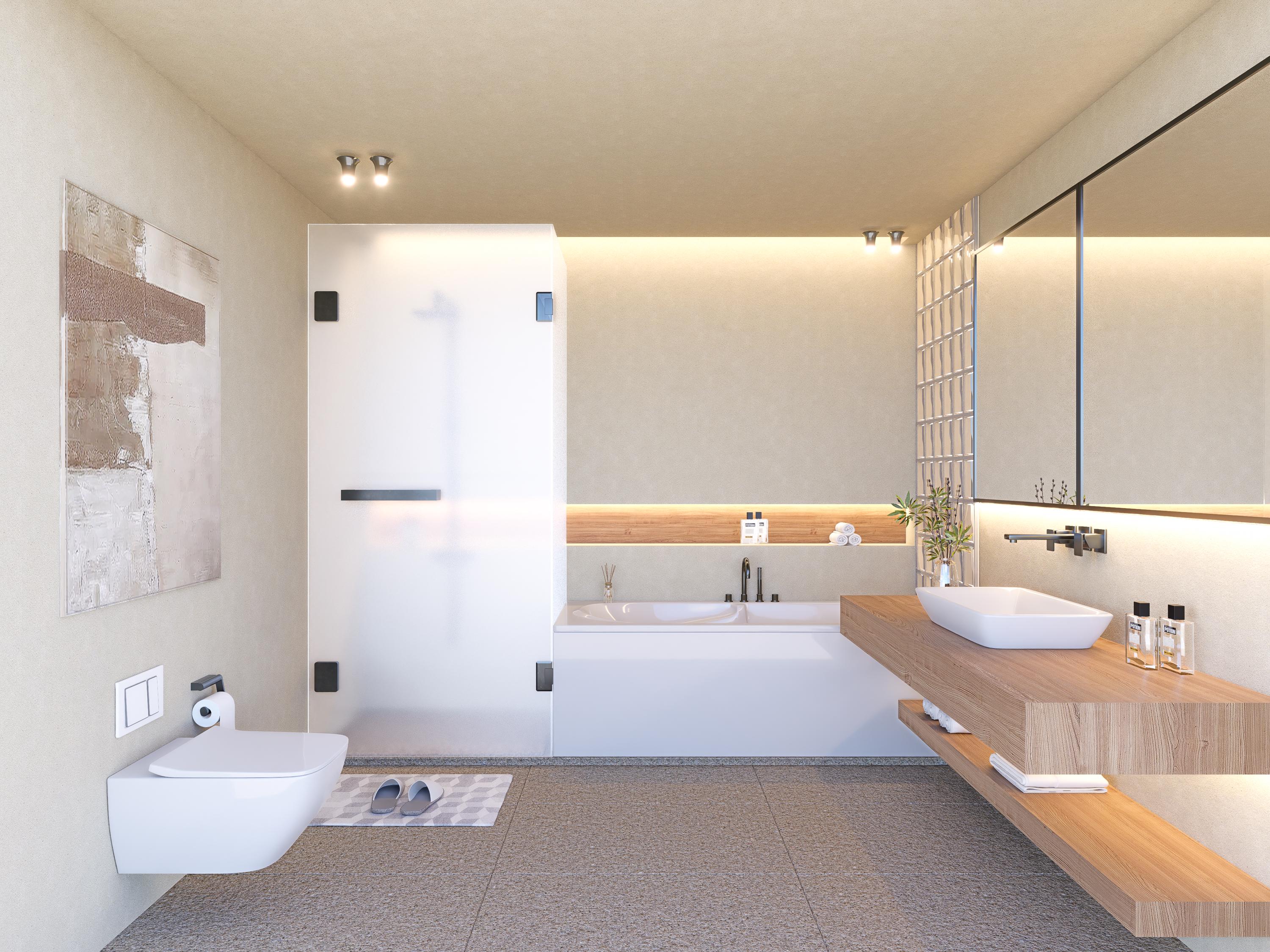 Custom 3D Bathroom Design | Realistic Interior Rendering, Walkthrough ...