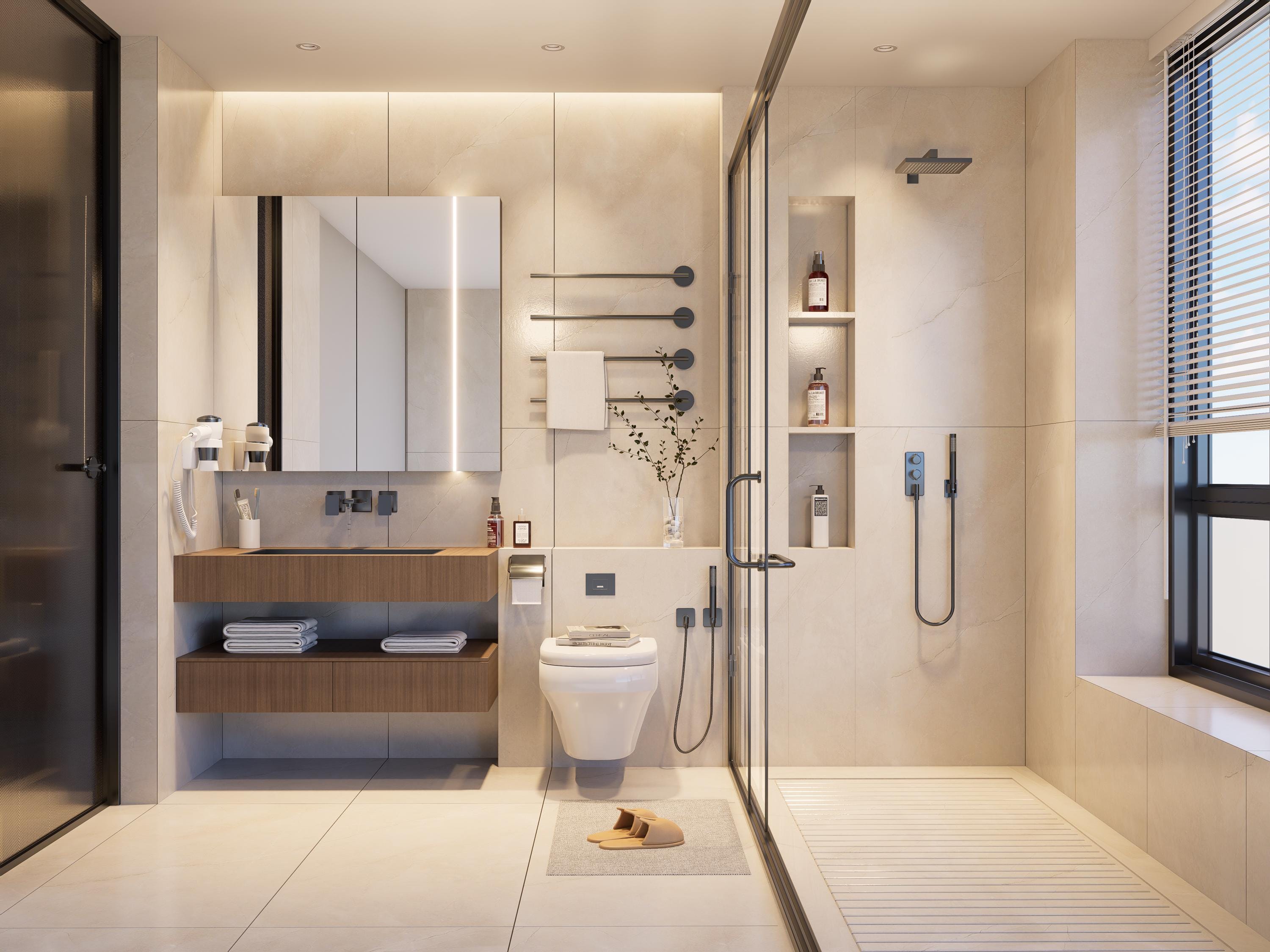 Custom 3D Bathroom Design | Realistic Interior Rendering, Walkthrough ...