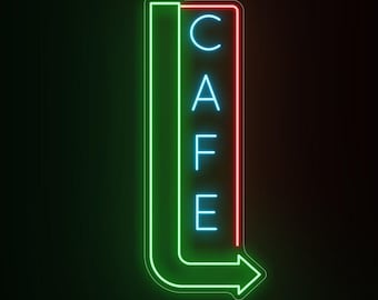 Outdoor Waterproof Coffee Bar Neon Sign, Exterior LED Cafe Light Business Board