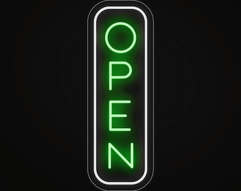 Battery Powered Open Neon Sign, LED Business Light, Portable Rechargeable Decor