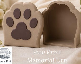 Paw Print Collection Memorial Urn - Custom Engraved Memorial Urns for Pets