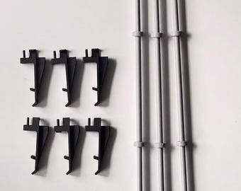 Miniature Barbell Extensions & Safety Rack Attachments for PR Board Upgrade