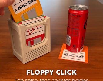 Floppy Disk Coaster Set | 3D Printed Retro Tech Desk Decor