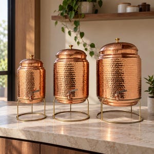 Vattendispenser i ren koppar, handhamrad, 5L 10L 18L | OTSAK & Co.