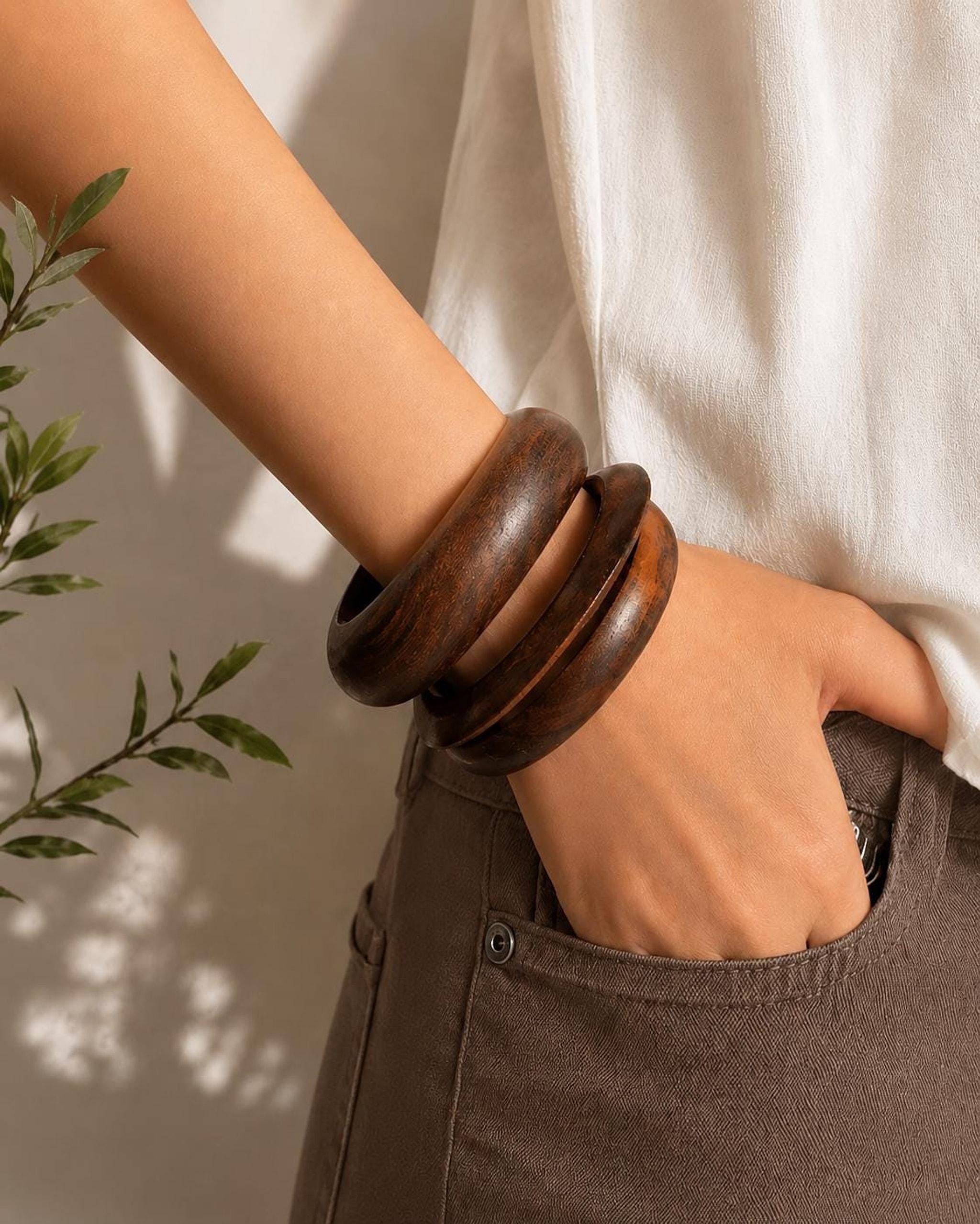 Wood bangle - Etsy 日本