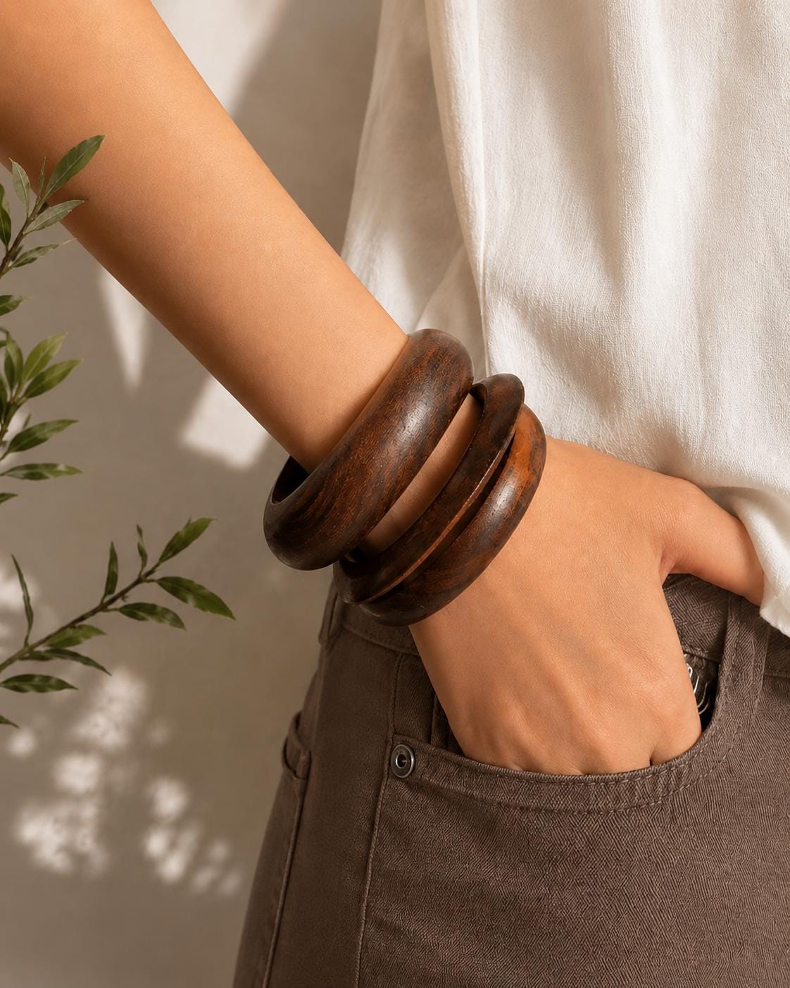 Wood bangle - Etsy 日本
