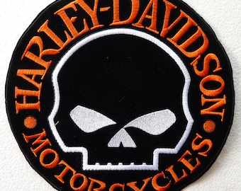 Parche grande de calavera de Harley Davidson
