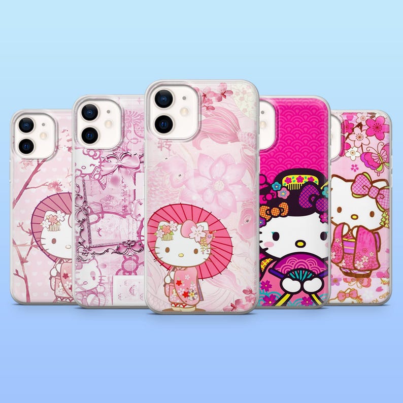Japanskt Sanrio-telefonskal Hello Kitty-fodral för Google Pixel 10, 10A, 10Pro, 9, 9A, 9Pro, 8, 7A, 6Pro, Samsung S26Ultra, iPhone 17e, 16e bild 9