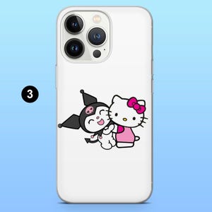 Kuromi & Hello Kitty Phone Case for iPhone 17Pro Max, 16, 16Pro, 15, 14, 13, 12, Samsung S26, S25, A56, Pixel 10A, 9Pro, 8 3