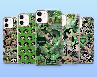 Smörblomsskal med Powerpuff Girl-motiv för iPhone 17Pro Max, 16, 16Pro, 15, 14, 13, 12, Samsung S26, S25, A56, Pixel 10A, 9Pro, 8