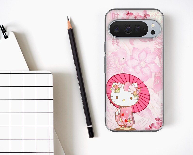 Japanskt Sanrio-telefonskal Hello Kitty-fodral för Google Pixel 10, 10A, 10Pro, 9, 9A, 9Pro, 8, 7A, 6Pro, Samsung S26Ultra, iPhone 17e, 16e bild 8