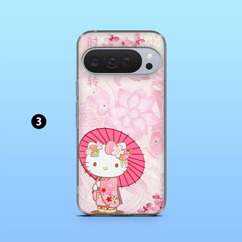 Japanskt Sanrio-telefonskal Hello Kitty-fodral för Google Pixel 10, 10A, 10Pro, 9, 9A, 9Pro, 8, 7A, 6Pro, Samsung S26Ultra, iPhone 17e, 16e 3