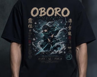 Demon Slayer Muichiro Tokito Shirt, Oboro Seventh Form Premium Tee,Mist Hashira Gift, Comfort Colors Black Anime Streetwear, Tokito DSC Gift
