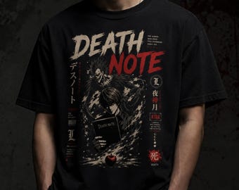 Death Note Shirt, Kira Light Yagami Ryuk Tee,Dark Fantasy Anime Gift, Comfort Colors Manga,God of the New World,Justice Will Prevail Shirt