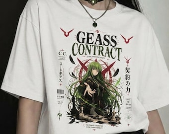 CC Code Geass Shirt, Geass Contract Tee, Official Anime Gift, Comfort Colors, A Wish Always Has a Price, C.C. Dark Anime Shirt Women Men