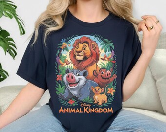 Comfort Colors Disney Animal Kingdom Shirt,Disney Shirt,Lion King Safari Family Matching Tee,Retro 90s Disney Animal Kingdom Lion King Shirt