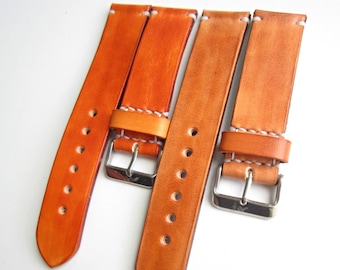 Leather Watch Band , 18mm, 20mm,  22mm, 24mm Leather Strap, Mens Leather Watch Strap, Light brown, British tan