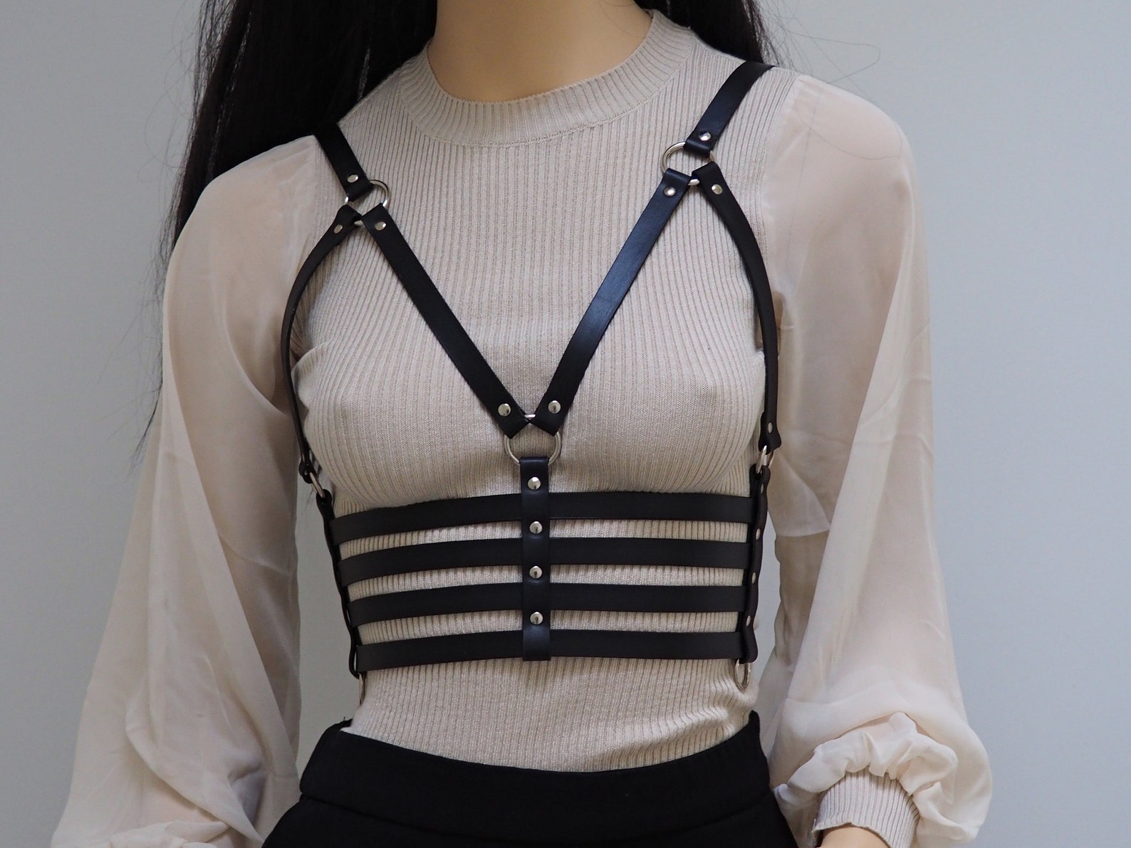 Leather Chest Harness Body Harness Women Custom Body Etsy — free download