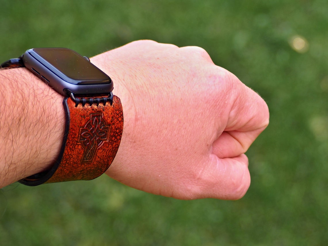 Apple Watch Strap Leather Apple Strap 45mm Apple Watch Strap Etsy