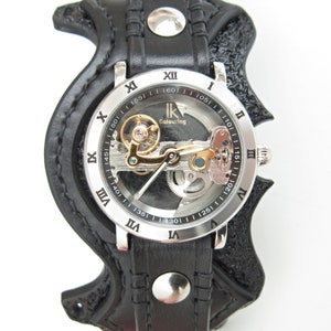 Steampunk Wrist Watch, Man Wrist Watch, Steampunk Leather Watch, Man  Steampunk Watch