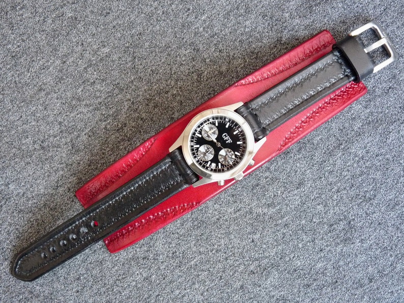 Montre-bracelet antiallergique, manchette de montre pour femme en cuir rouge, bracelet de montre rouge, montre-bracelet, montre-bracelet en cuir rouge image 5