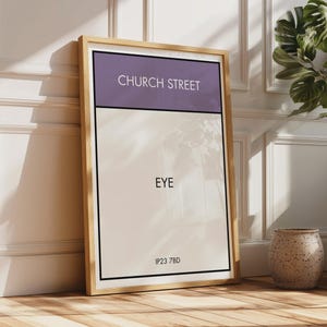 Church Street Eye Suffolk Postcode Poster, IP23 Street Sign Wall Art Print