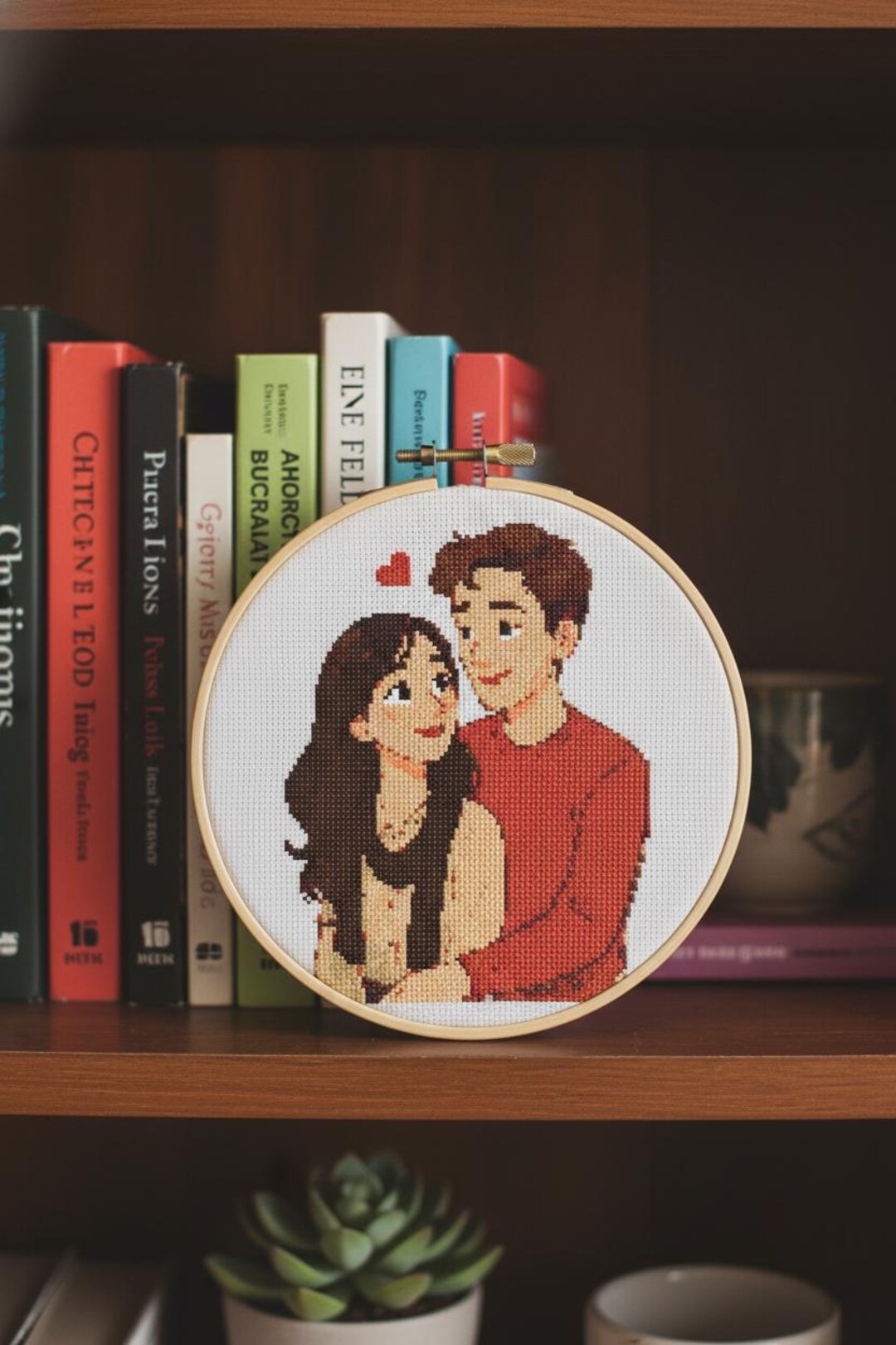 Couple Cross Stitch Pattern, Romantic Portrait PDF, Love Chart (digital ...